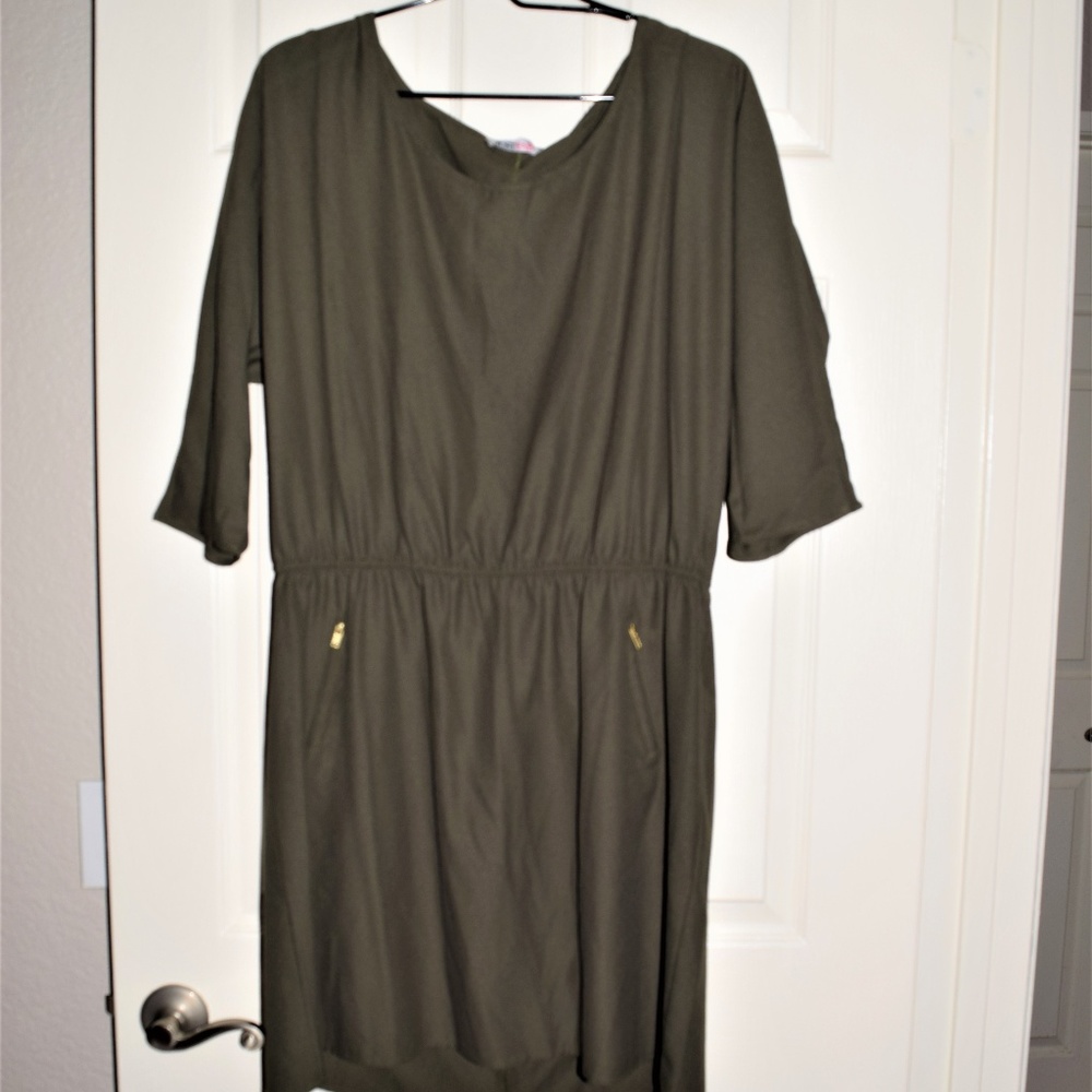 JustFab NWT Olive Green Dress With Pockets! XXL